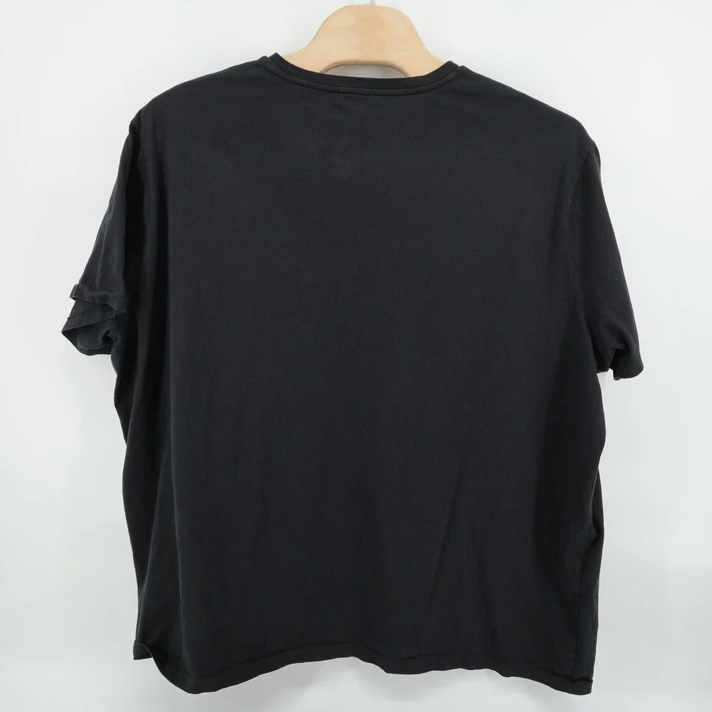 Polo Ralph Lauren V-Neck Short Sleeve T Shirt Black Red Pony Logo Mens 5XB‎